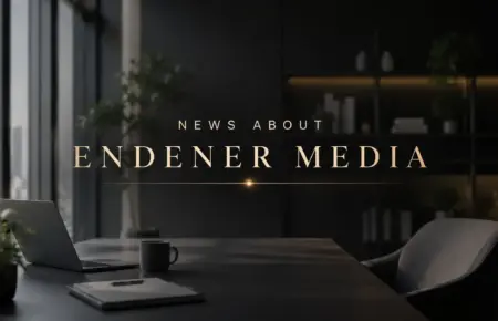 Endener Media news update in a modern corporate conference room.