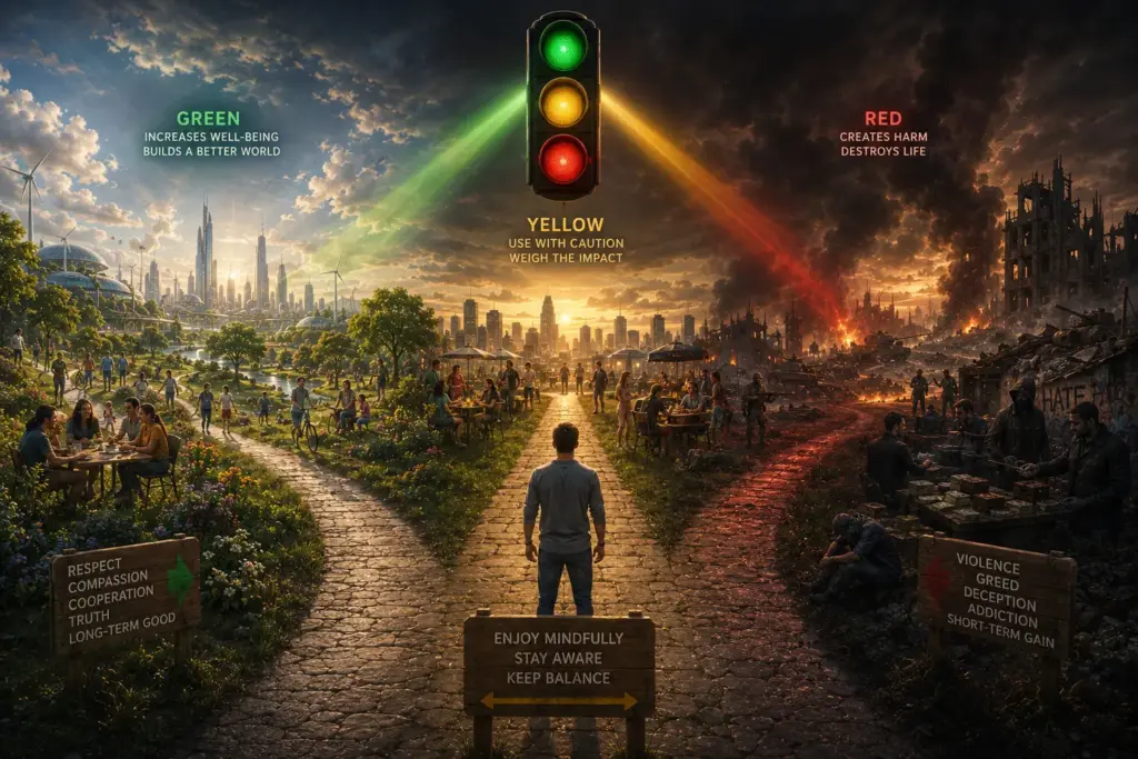 The Traffic Light Principle Traffic Light Decision Tree – Does this increase well-being or create harm?