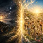 Day of Remembrance: dark crowd and radiant light in the Universe Religion.