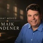 Maik Endener interview portrait beside “What Moves” title.
